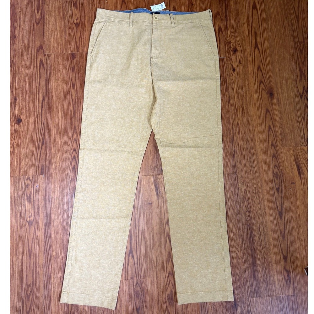 J.Crew 770 Straight Fit Stretch Pants Mens 34x34 Yellow Chinos NEW